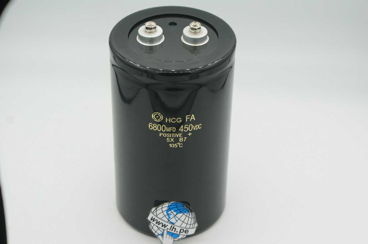 FXR2W682Y 6800uF 450V                  Capacitor Electrolítico 6800uF, 450VDC, Medidas 90x161mm